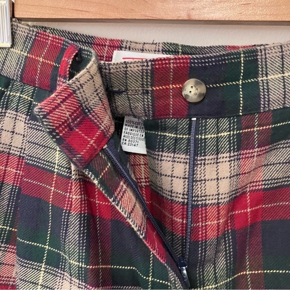 VTG Talbots Size 6P Plaid Cotton Trouser Shorts Pleated Preppy Old Money - Picture 3 of 6